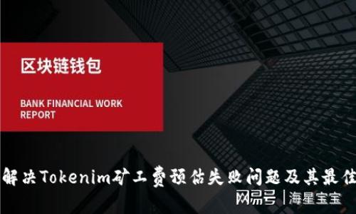 如何解決Tokenim礦工費(fèi)預(yù)估失敗問題及其最佳實(shí)踐